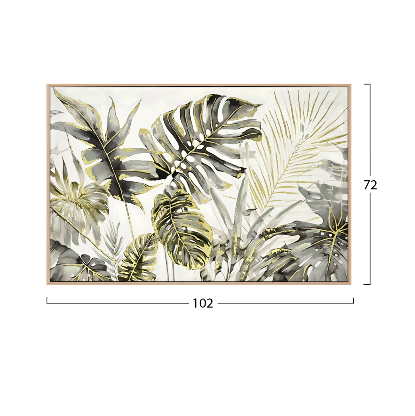 ΠΙΝΑΚΑΣ TOIXOY TROPICO ΚΟΡΝΙΖΑ ΜΠΕΖ ΚΑΜΒΑΣ ΕΚΤΥΠΩΣΗ 102x4,5x72