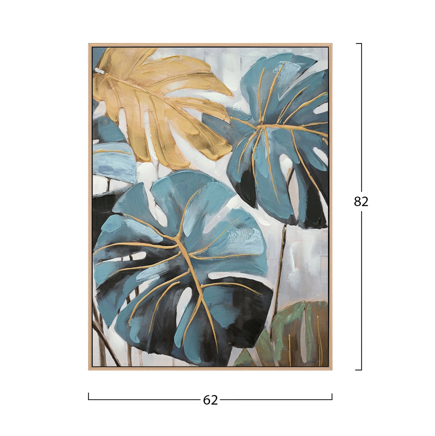 ΠΙΝΑΚΑΣ TOIXOY TROPICO ΚΟΡΝΙΖΑ ΜΠΕΖ ΚΑΜΒΑΣ ΕΚΤΥΠΩΣΗ 62x4,5x82