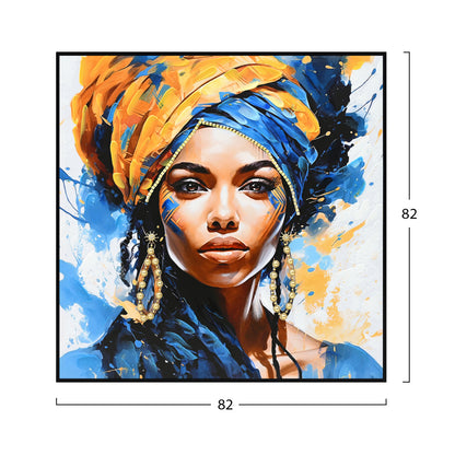 WALL ART ONNANOKO WITH BLACK FRAME CANVAS PRINT FEMALE FIGURE 82x4.5x82
