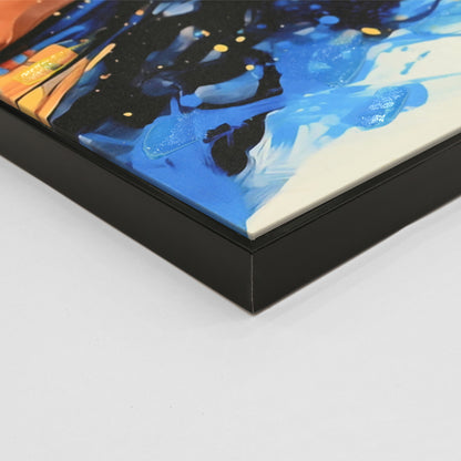 WALL ART ONNANOKO WITH BLACK FRAME CANVAS PRINT FEMALE FIGURE 82x4.5x82