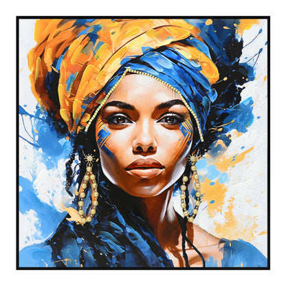 WALL ART ONNANOKO WITH BLACK FRAME CANVAS PRINT FEMALE FIGURE 82x4.5x82