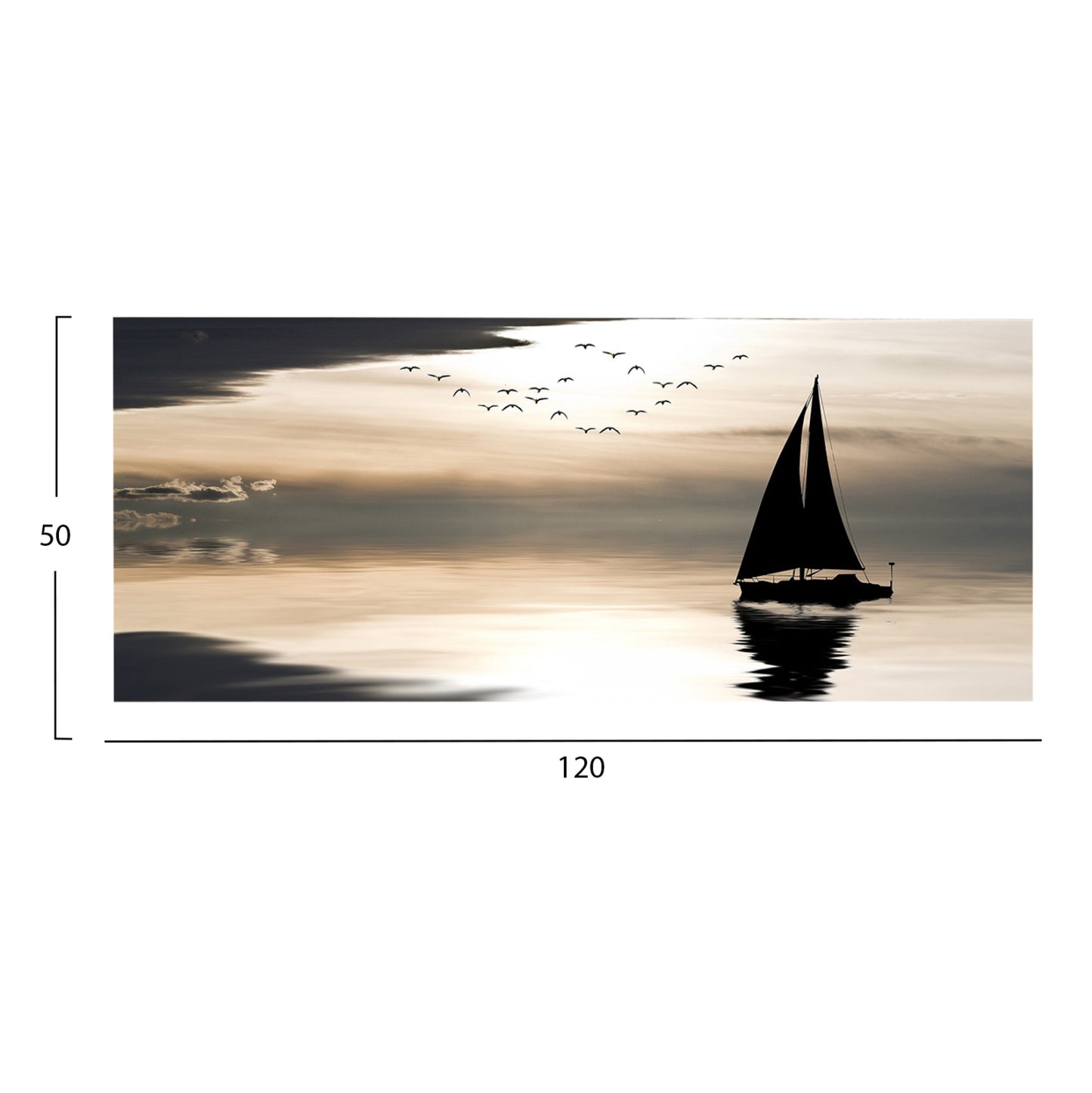 GOBI WALL ART PRINTED CANVAS 120x3x50