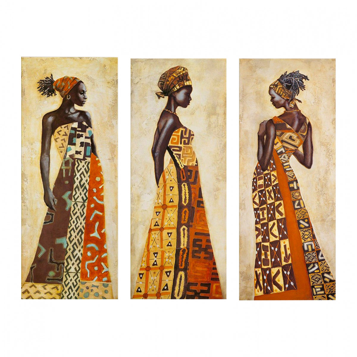 ΠΙΝΑΚΑΣ ΤΡΙΠΤΥΧΟ MDF AFRICAN STYLE WOMEN 60x0,3x50
