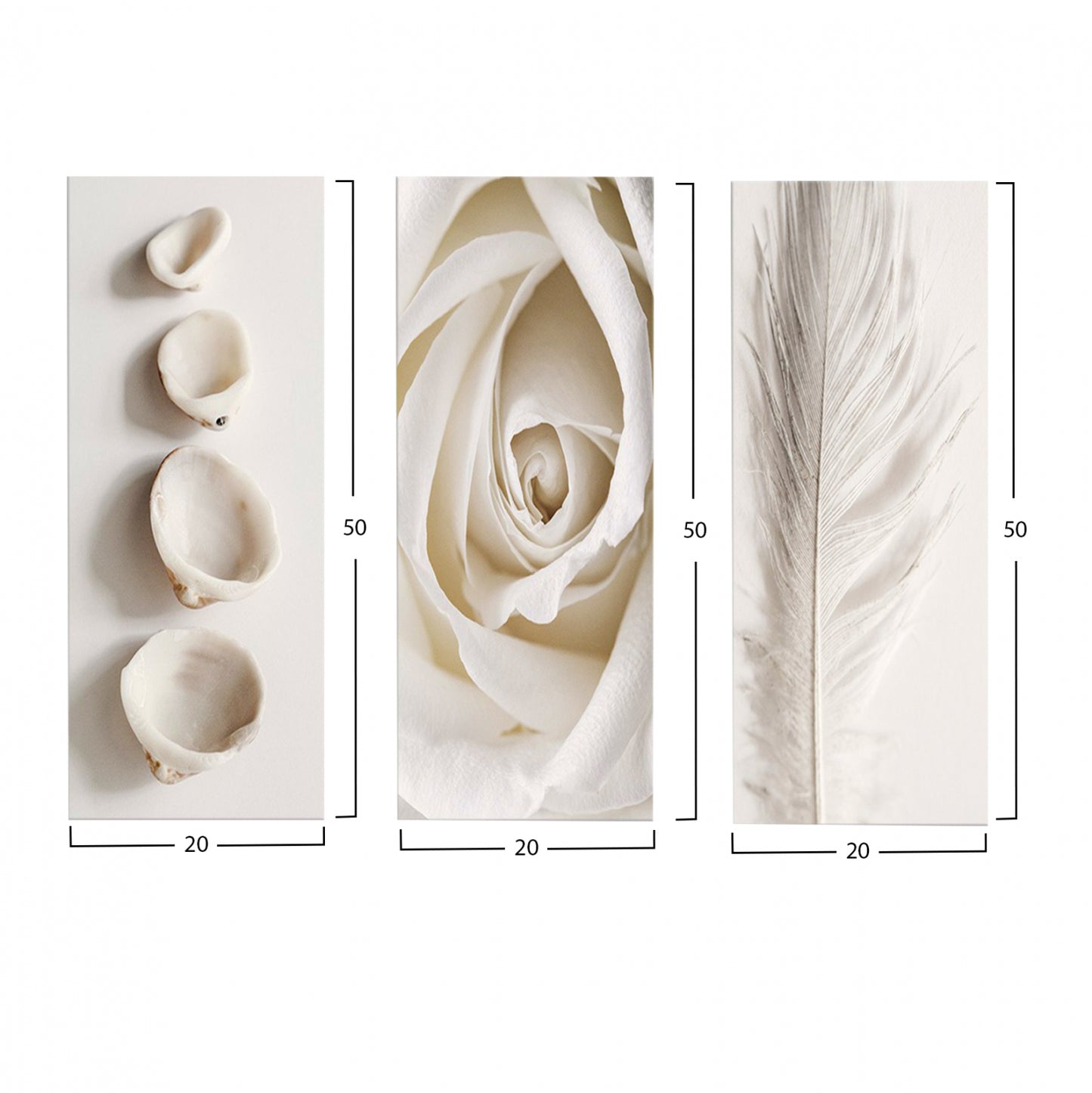 ΠΙΝΑΚΑΣ ΤΡΙΠΤΥΧΟ MDF NATURAL ELEMENTS 60x0,3x50
