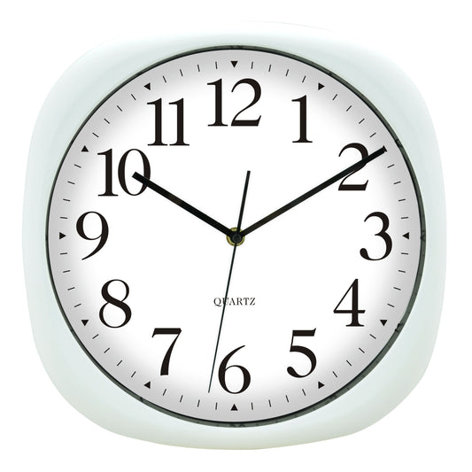 Πλαστικό Λευκό Ρολόι Τοίχου 30.3x4x30.3