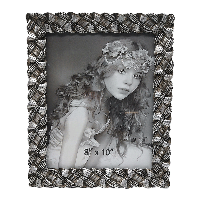 Κορνίζα Polyresin Ασημί 20×25εκ