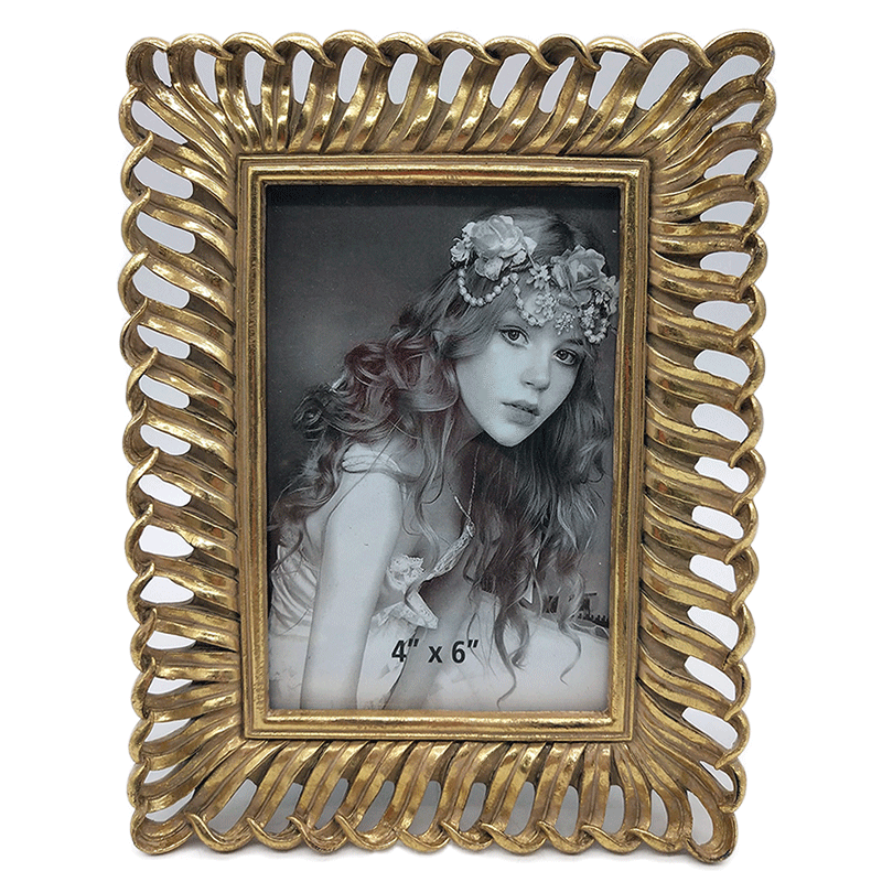 Κορνίζα Polyresin Χρύση 10×15εκ