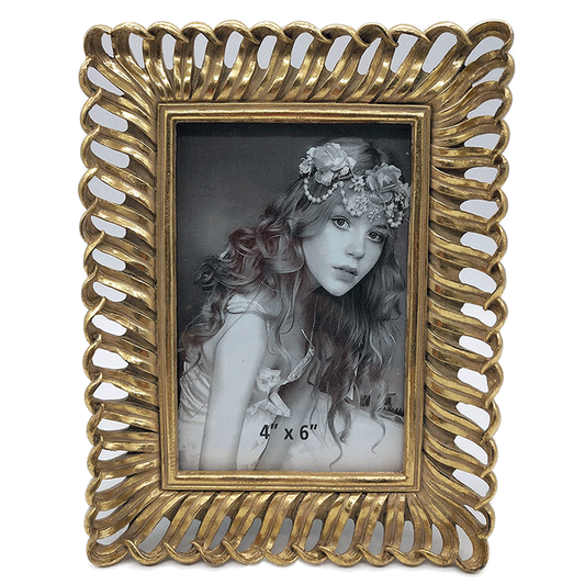 Κορνίζα Polyresin Χρύση 10×15εκ