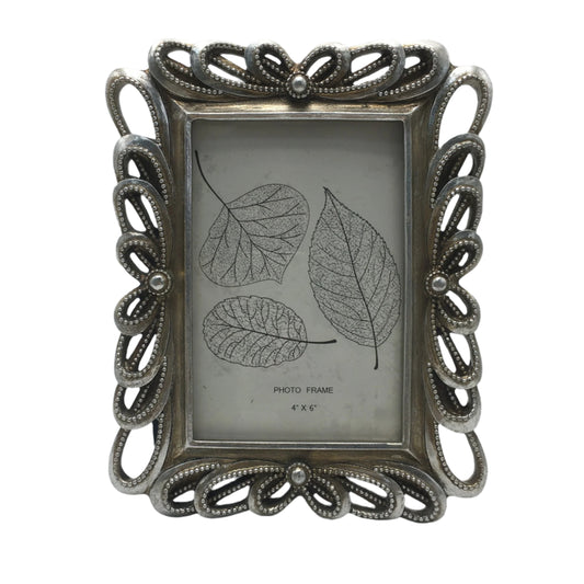 Κορνίζα Polyresin Ασημί 10×15εκ