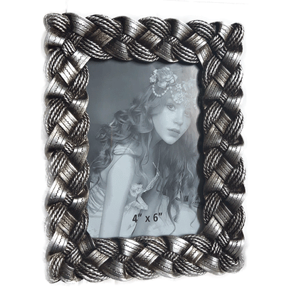 Κορνίζα Polyresin Ασημί 10×15εκ