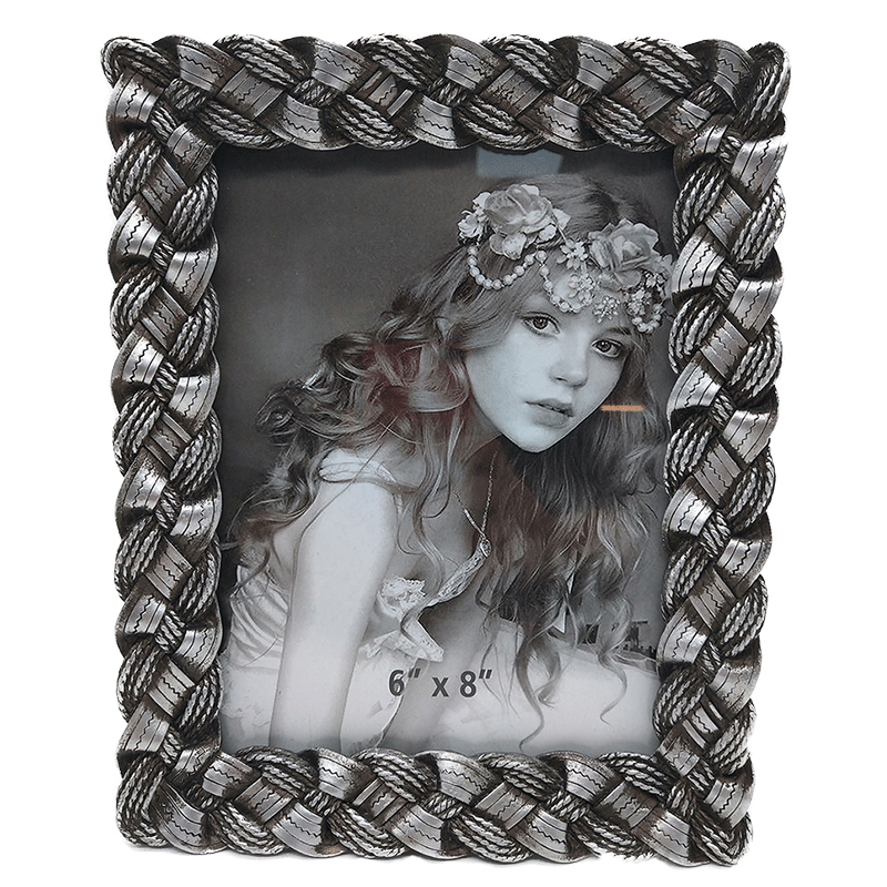 Κορνίζα Polyresin Ασημί 15×20εκ