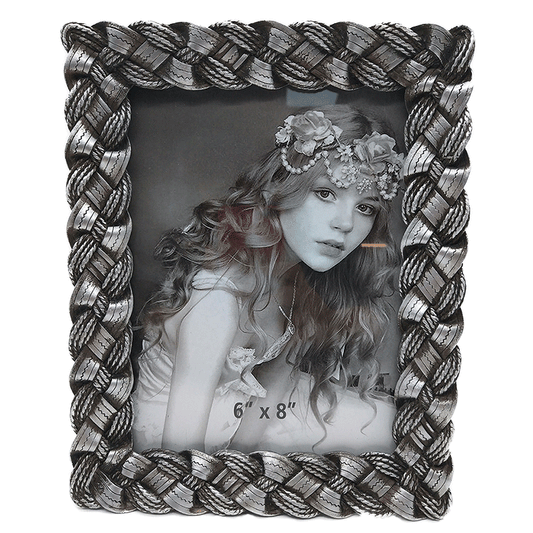 Κορνίζα Polyresin Ασημί 15×20εκ