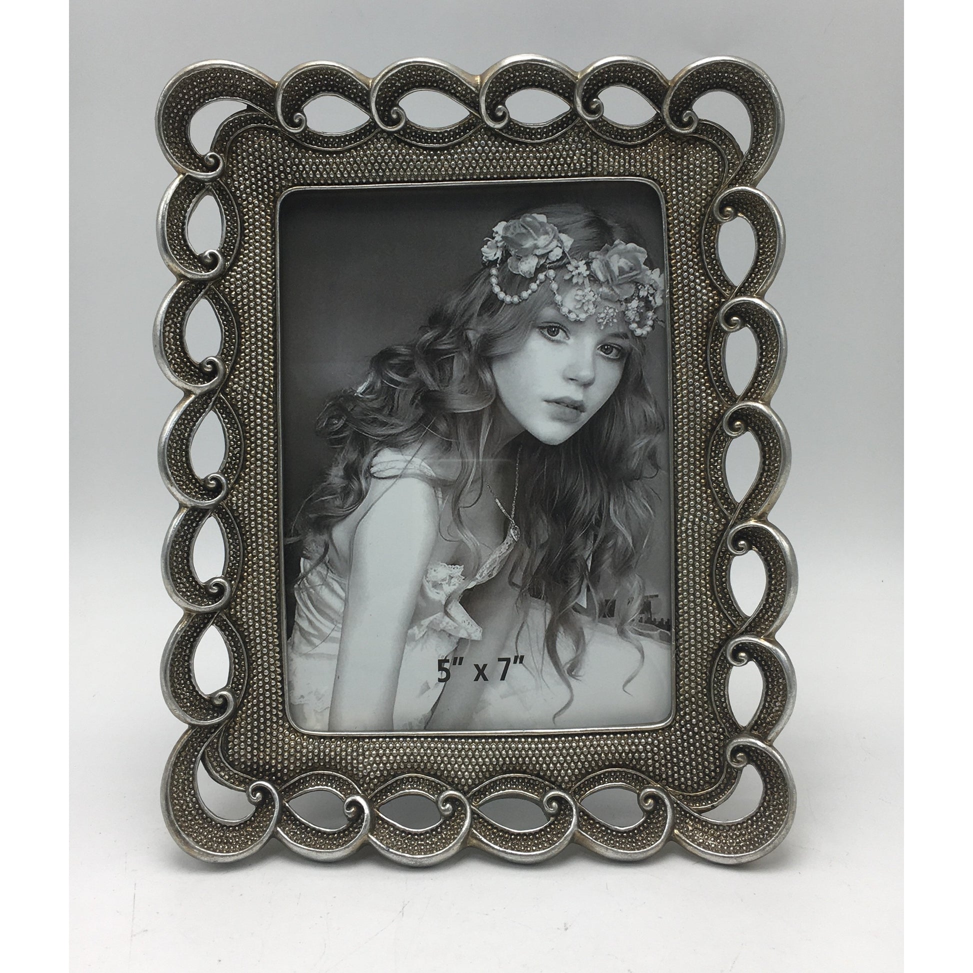 Κορνίζα Polyresin Ασημί 13×18εκ