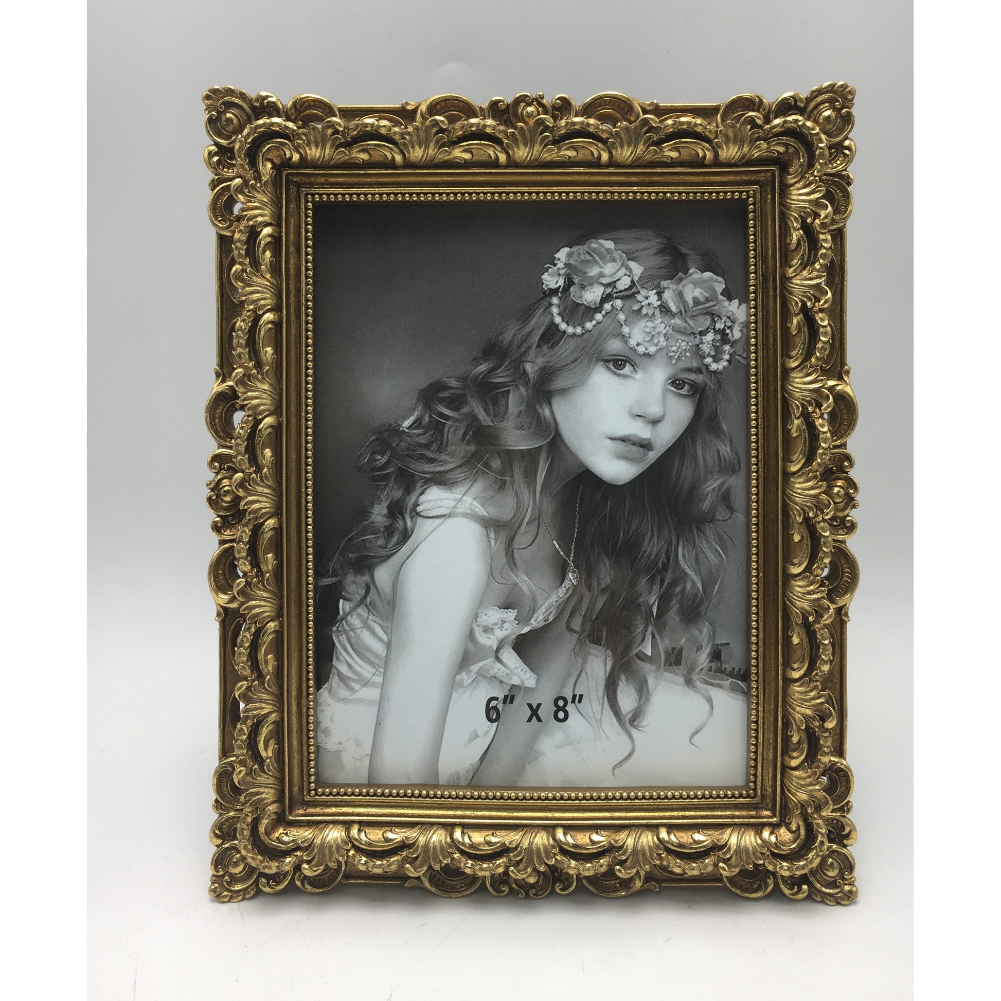 Κορνίζα Polyresin Χρυσή Ανάγλυφη 15×20εκ