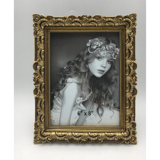 Κορνίζα Polyresin Χρυσή Ανάγλυφη 15×20εκ