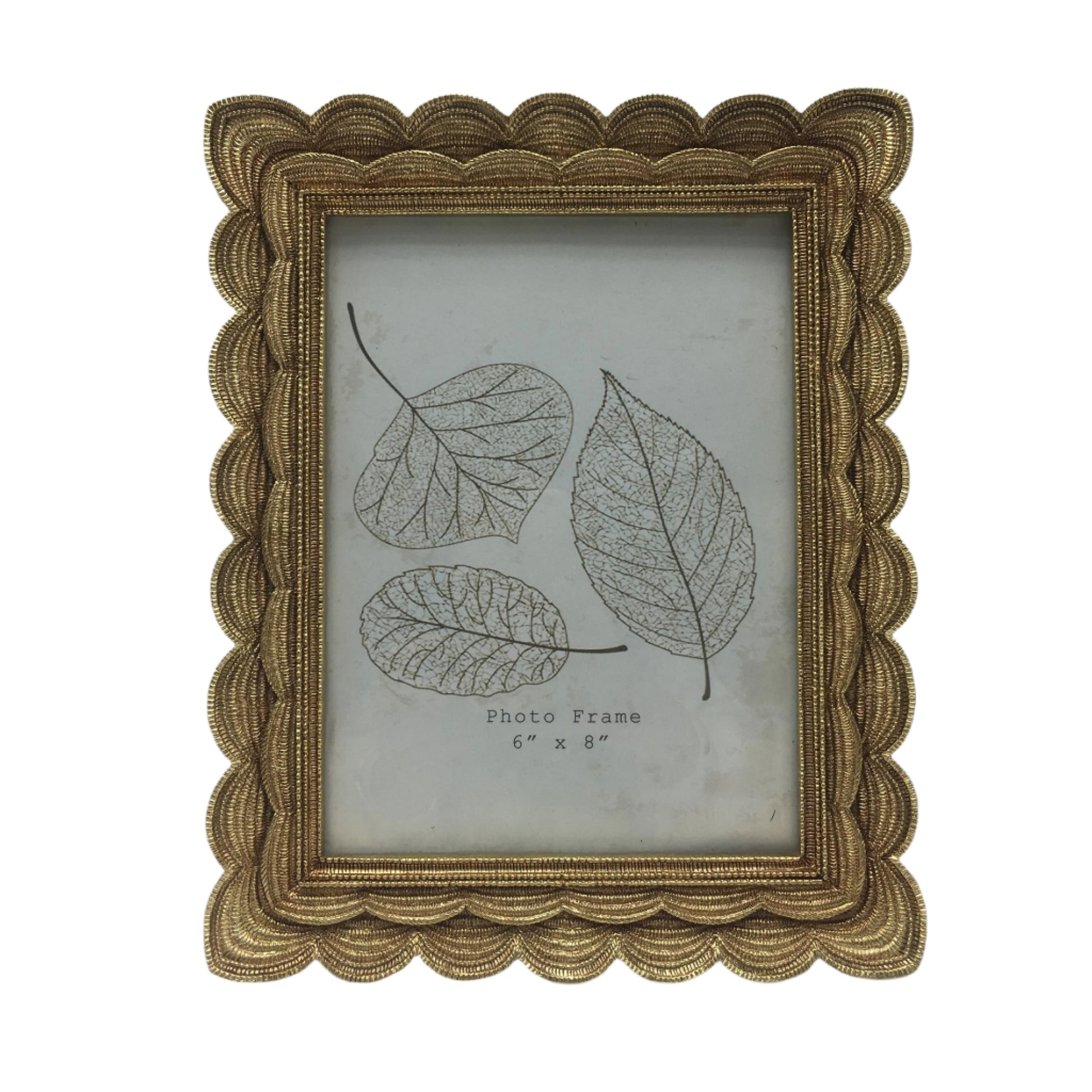 Κορνίζα Polyresin Χρυσή Ανάγλυφη 15×20εκ