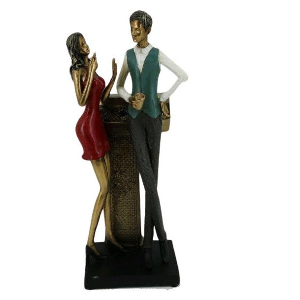 Διακοσμητικό Πολυεστερικό Ζευγάρι σε Διασκέδαση 14x9x35