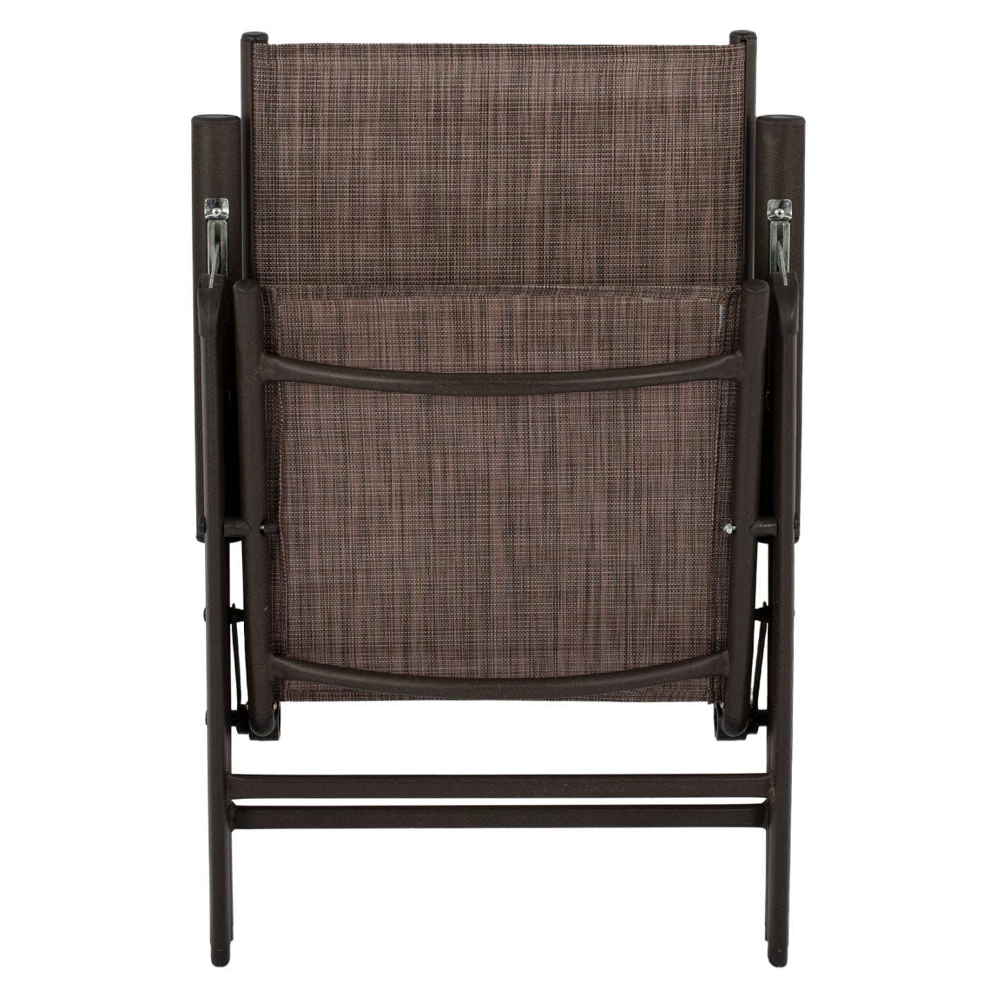 ZURI 7-POSITION FOLDING METAL ARMCHAIR BROWN WITH BROWN TEXTILENE 55x70x103
