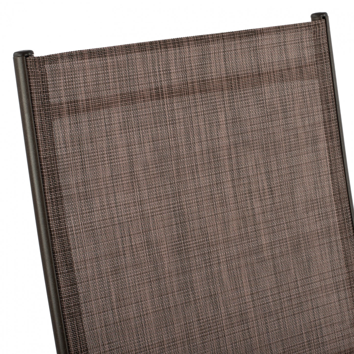 ZURI 7-POSITION FOLDING METAL ARMCHAIR BROWN WITH BROWN TEXTILENE 55x70x103