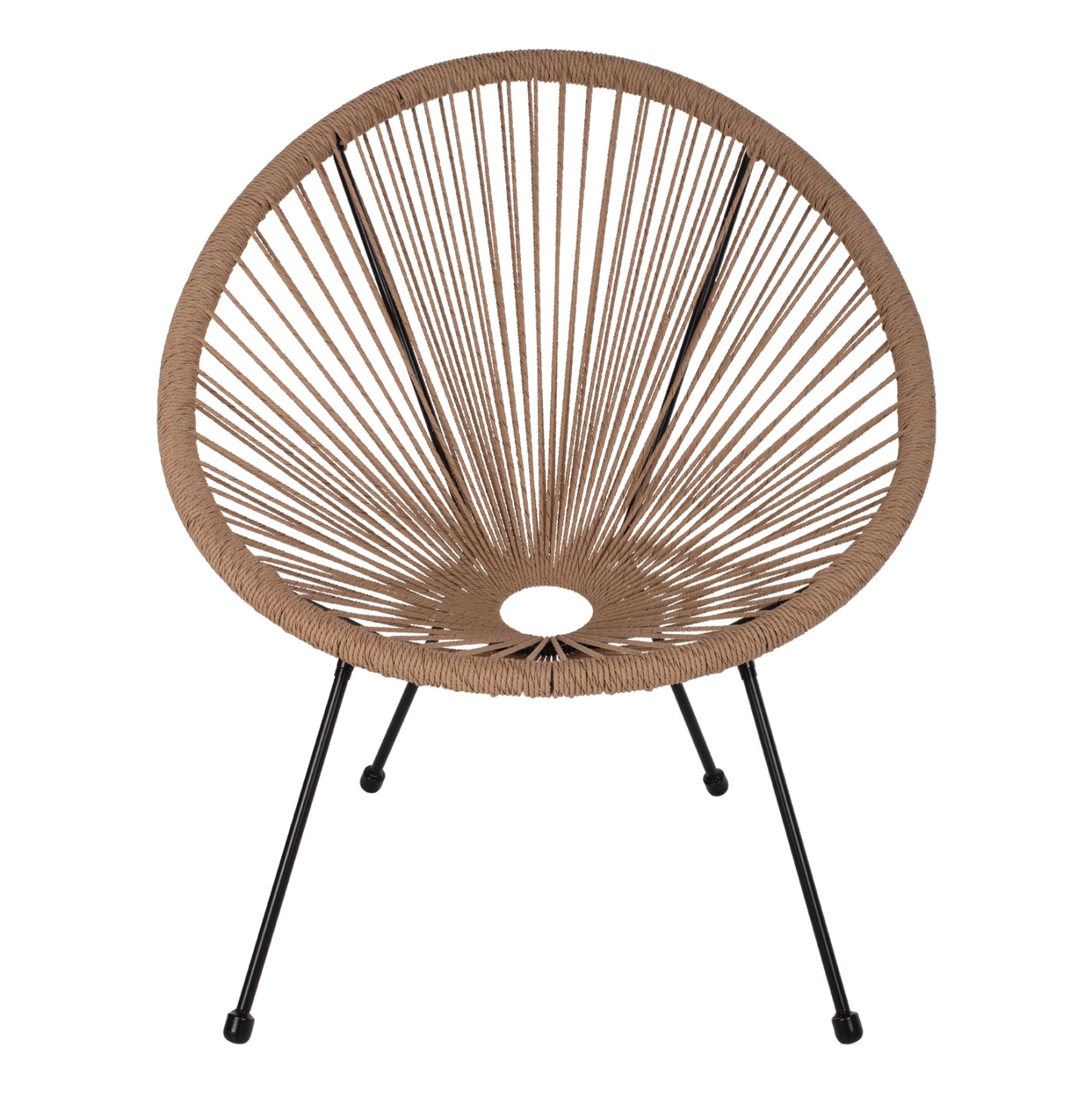 ΠΟΛΥΘΡΟΝΑ ACAPULCO Τ. ΦΩΛΙΑ ΜΕΤΑΛΛΟ ΜΑΥΡΟ ΜΕ TWISTED WICKER 70x73x79