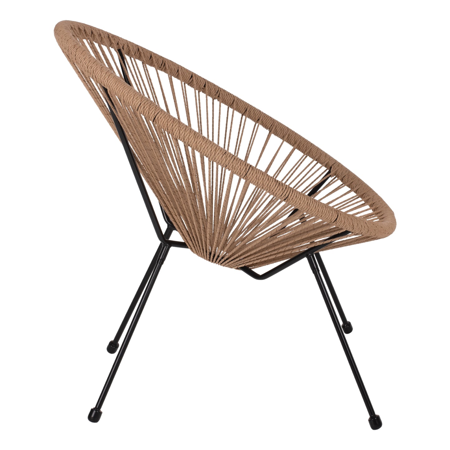 ΠΟΛΥΘΡΟΝΑ ACAPULCO Τ. ΦΩΛΙΑ ΜΕΤΑΛΛΟ ΜΑΥΡΟ ΜΕ TWISTED WICKER 70x73x79