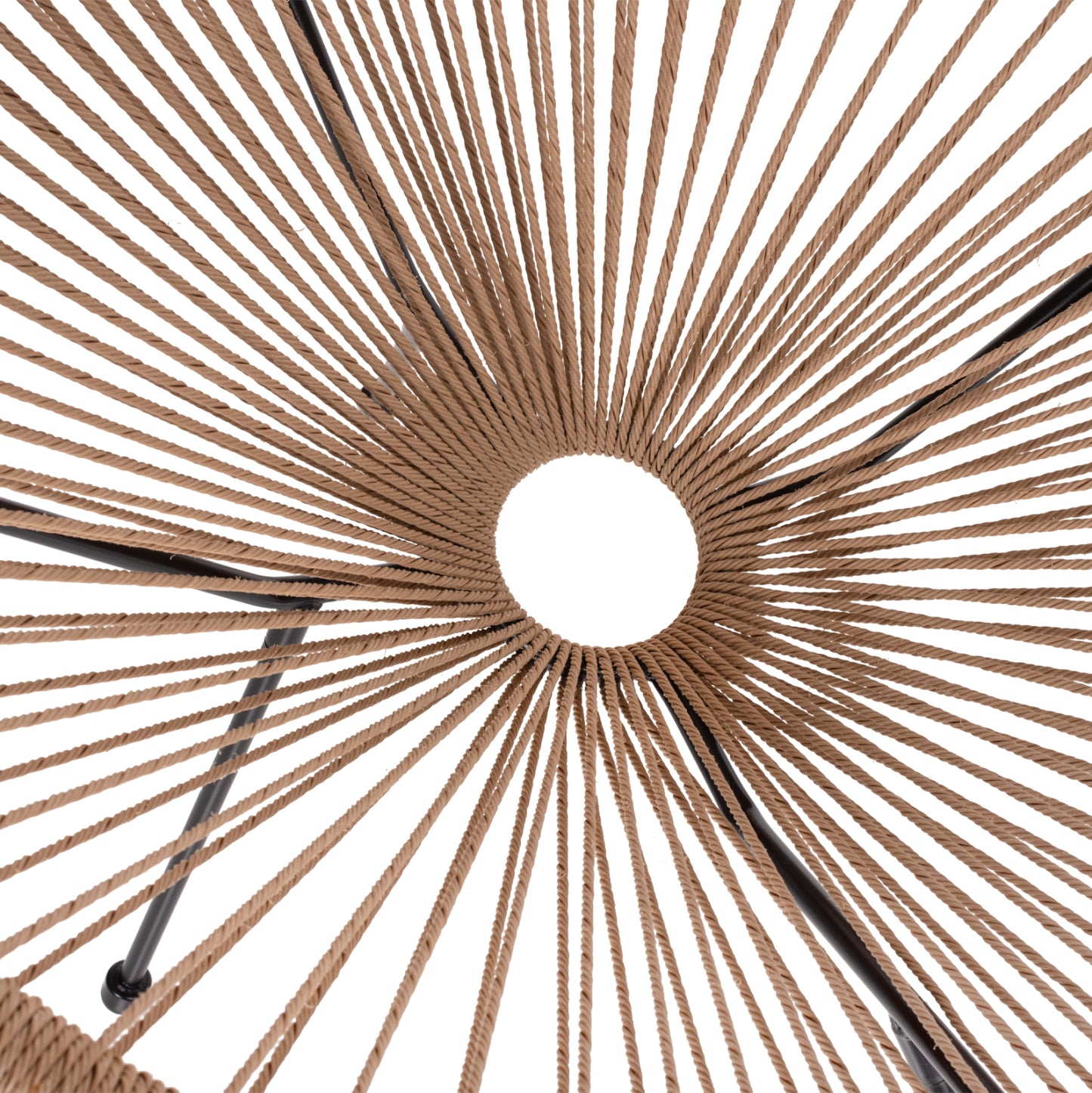 ΠΟΛΥΘΡΟΝΑ ACAPULCO Τ. ΦΩΛΙΑ ΜΕΤΑΛΛΟ ΜΑΥΡΟ ΜΕ TWISTED WICKER 70x73x79