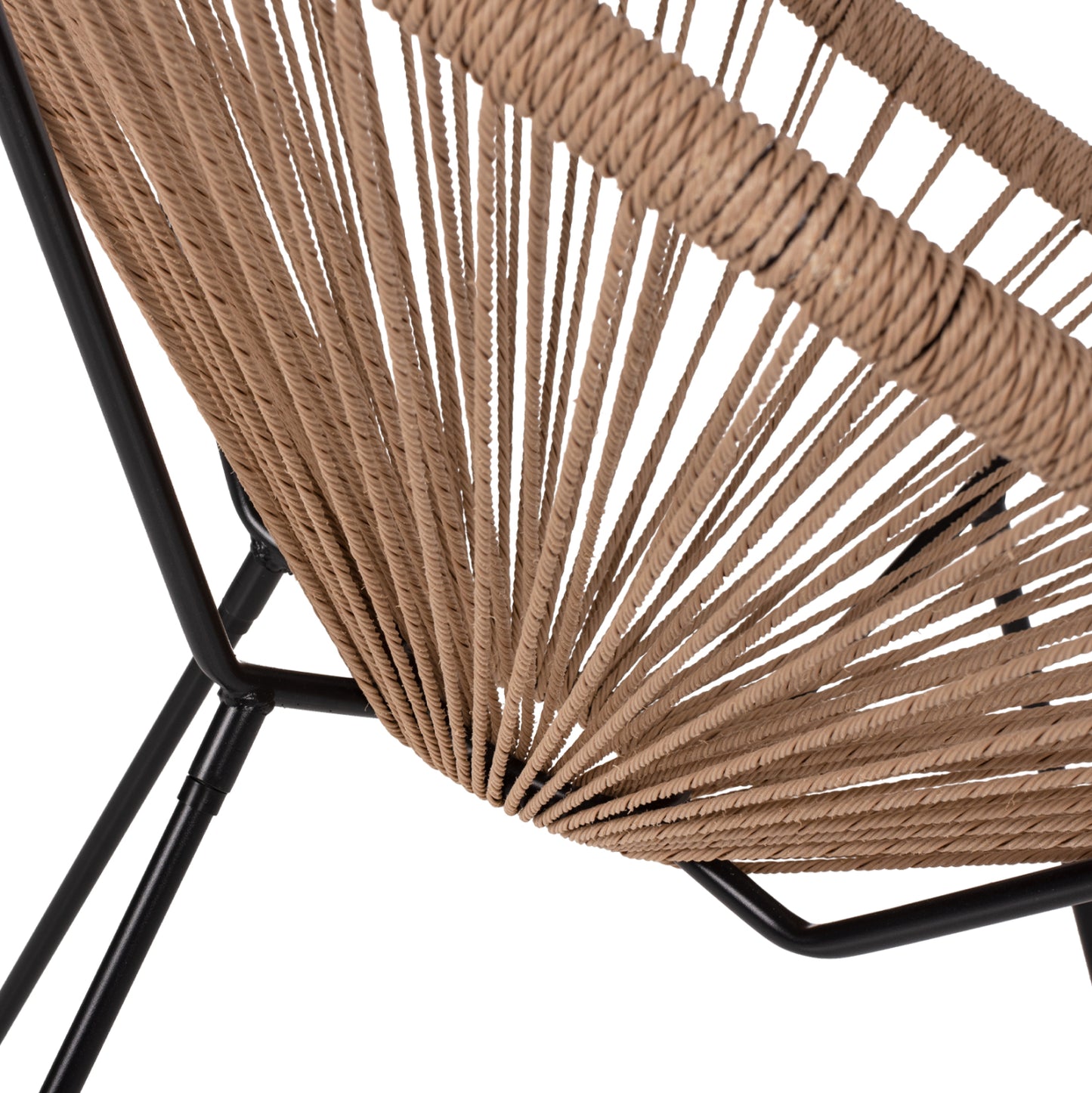 ΠΟΛΥΘΡΟΝΑ ACAPULCO Τ. ΦΩΛΙΑ ΜΕΤΑΛΛΟ ΜΑΥΡΟ ΜΕ TWISTED WICKER 70x73x79