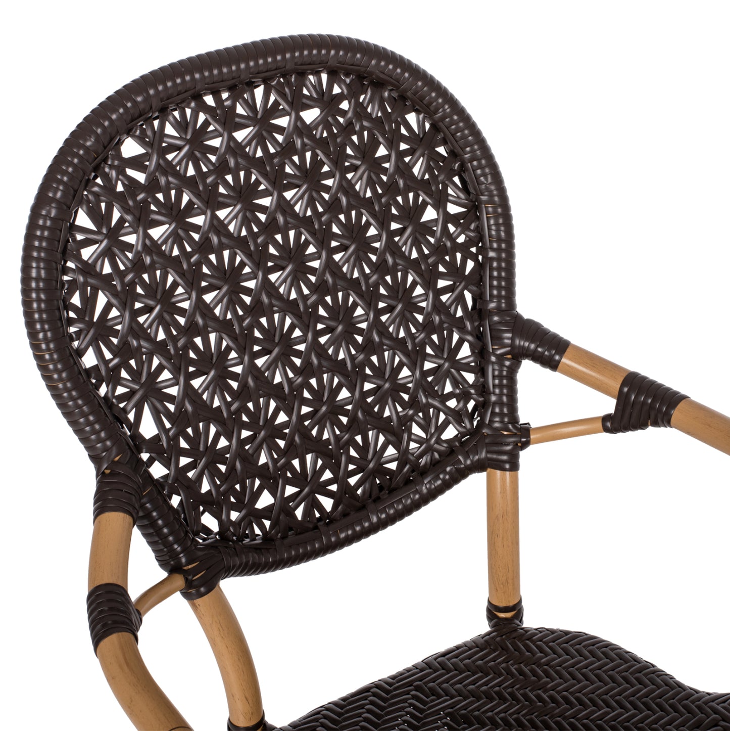 ΠΟΛΥΘΡΟΝΑ ΑΛΟΥΜΙΝΙΟΥ BAMBOO LOOK ΚΑΦΕ ΚΑΙ ΚΑΦΕ PE RATTAN 56x62x95