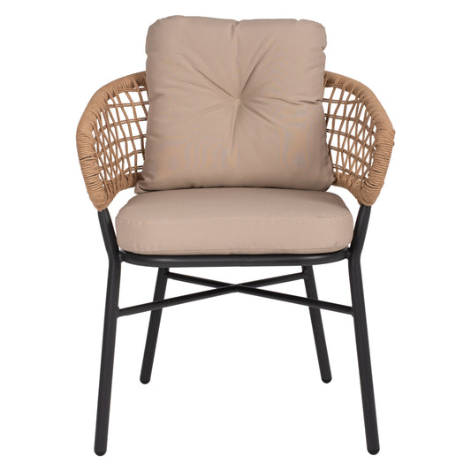 ΠΟΛΥΘΡΟΝΑ ΑΛΟΥΜΙΝΙΟΥ DARK GREY ΕΠΑΓΓΕΛΜ. RATTAN ΜΑΞΙΛΑΡΙ ΜΠΕΖ 60x56x84