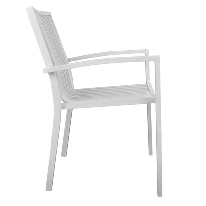 ALUMINIUM ARMCHAIR BRONCA WHITE 54.2x59x83.5