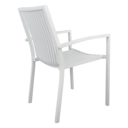 ALUMINIUM ARMCHAIR BRONCA WHITE 54.2x59x83.5