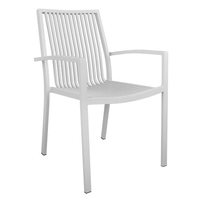 ALUMINIUM ARMCHAIR BRONCA WHITE 54.2x59x83.5