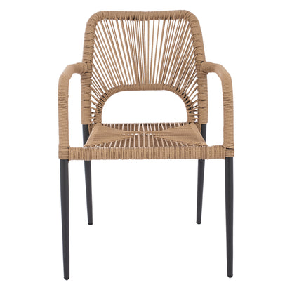 ΠΟΛΥΘΡΟΝΑ ΑΛΟΥΜΙΝΙΟΥ NOJO ΓΚΡΙ ΜΕ P.E. TWIST RATTAN ΜΠΕΖ 55x63x82