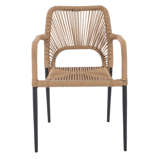 ΠΟΛΥΘΡΟΝΑ ΑΛΟΥΜΙΝΙΟΥ NOJO ΓΚΡΙ ΜΕ P.E. TWIST RATTAN ΜΠΕΖ 55x63x82