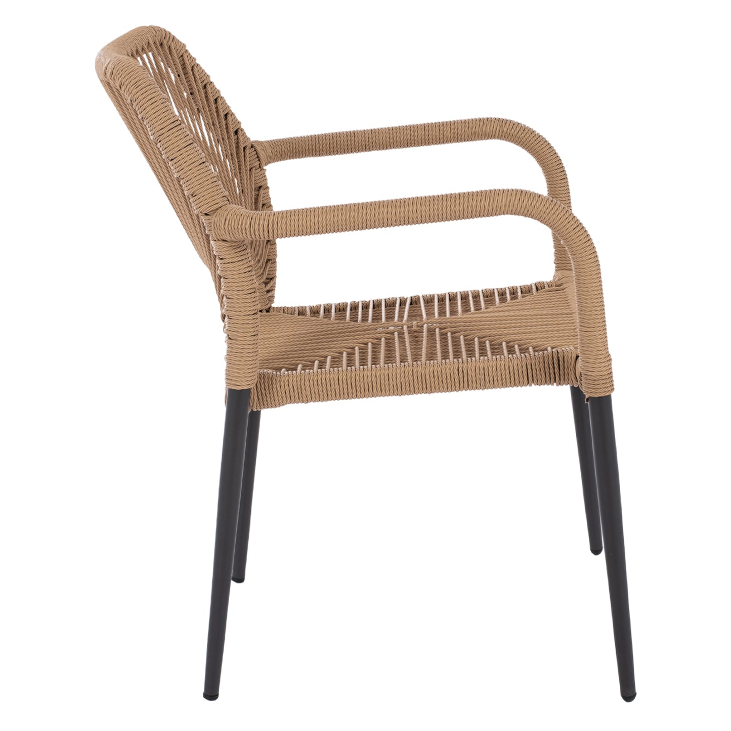 ΠΟΛΥΘΡΟΝΑ ΑΛΟΥΜΙΝΙΟΥ NOJO ΓΚΡΙ ΜΕ P.E. TWIST RATTAN ΜΠΕΖ 55x63x82