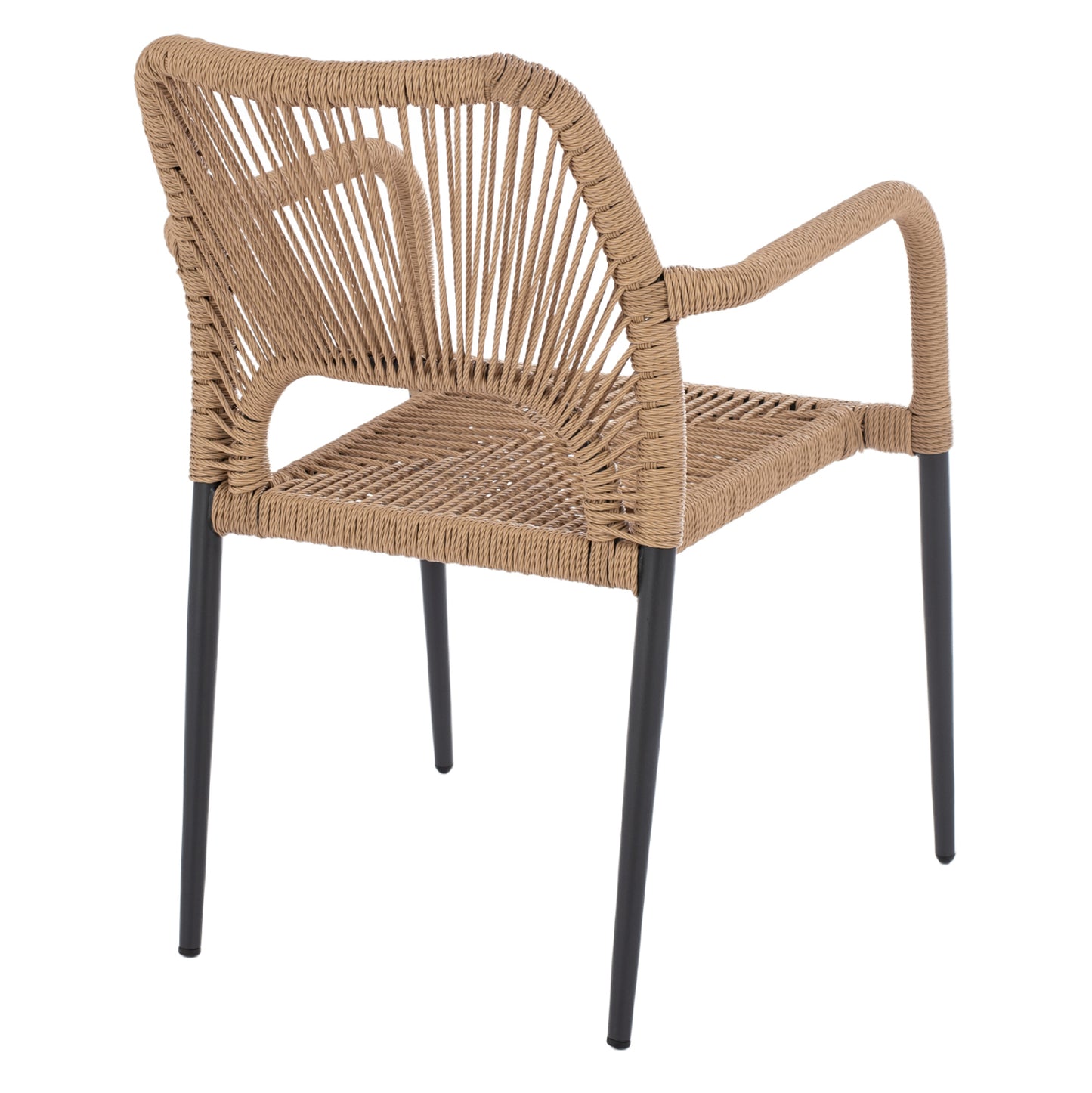 ΠΟΛΥΘΡΟΝΑ ΑΛΟΥΜΙΝΙΟΥ NOJO ΓΚΡΙ ΜΕ P.E. TWIST RATTAN ΜΠΕΖ 55x63x82