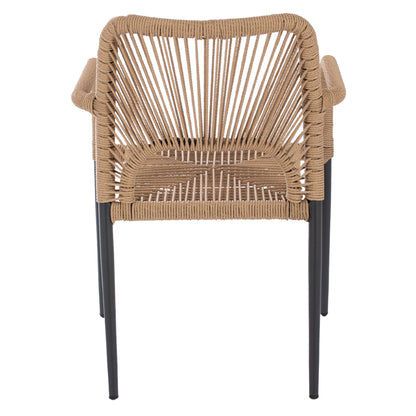 ΠΟΛΥΘΡΟΝΑ ΑΛΟΥΜΙΝΙΟΥ NOJO ΓΚΡΙ ΜΕ P.E. TWIST RATTAN ΜΠΕΖ 55x63x82