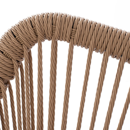 ΠΟΛΥΘΡΟΝΑ ΑΛΟΥΜΙΝΙΟΥ NOJO ΓΚΡΙ ΜΕ P.E. TWIST RATTAN ΜΠΕΖ 55x63x82