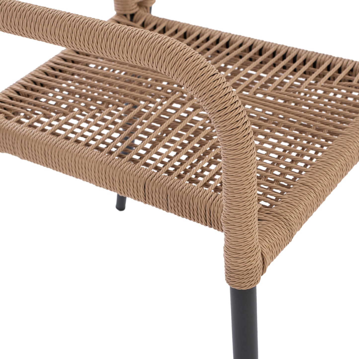 ΠΟΛΥΘΡΟΝΑ ΑΛΟΥΜΙΝΙΟΥ NOJO ΓΚΡΙ ΜΕ P.E. TWIST RATTAN ΜΠΕΖ 55x63x82