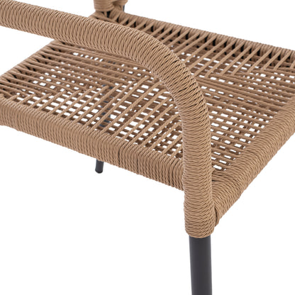 ΠΟΛΥΘΡΟΝΑ ΑΛΟΥΜΙΝΙΟΥ NOJO ΓΚΡΙ ΜΕ P.E. TWIST RATTAN ΜΠΕΖ 55x63x82