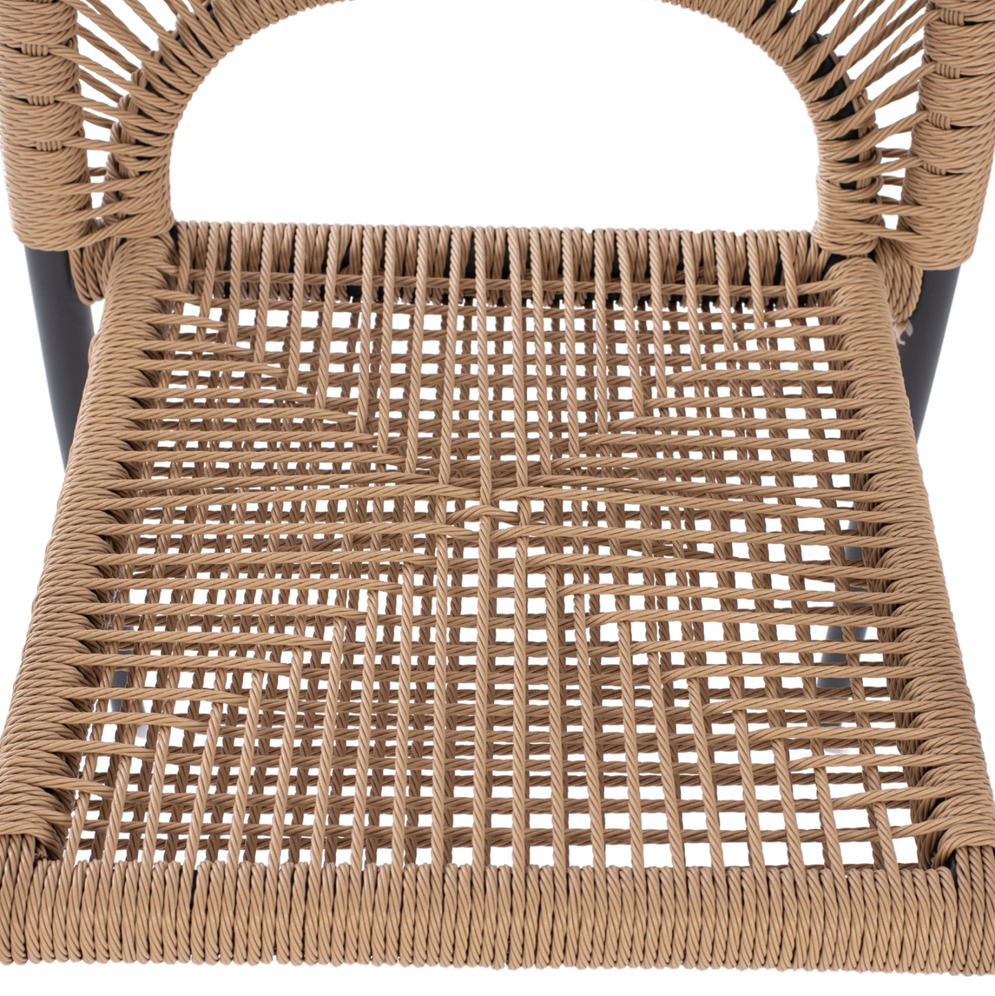 ΠΟΛΥΘΡΟΝΑ ΑΛΟΥΜΙΝΙΟΥ NOJO ΓΚΡΙ ΜΕ P.E. TWIST RATTAN ΜΠΕΖ 55x63x82