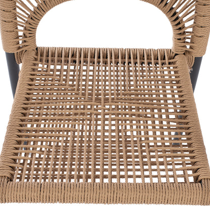 ΠΟΛΥΘΡΟΝΑ ΑΛΟΥΜΙΝΙΟΥ NOJO ΓΚΡΙ ΜΕ P.E. TWIST RATTAN ΜΠΕΖ 55x63x82