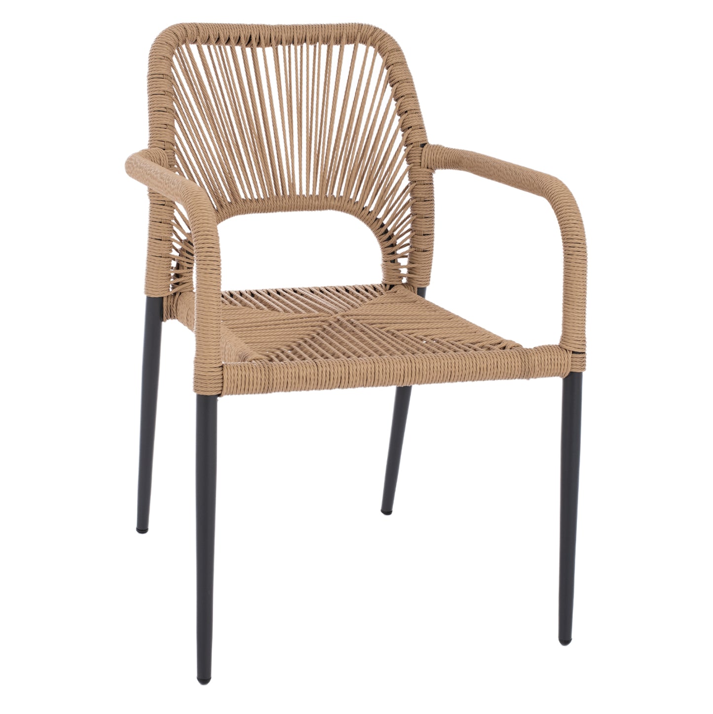 ΠΟΛΥΘΡΟΝΑ ΑΛΟΥΜΙΝΙΟΥ NOJO ΓΚΡΙ ΜΕ P.E. TWIST RATTAN ΜΠΕΖ 55x63x82