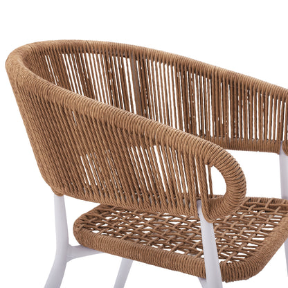 ΠΟΛΥΘΡΟΝΑ ΑΛΟΥΜΙΝΙΟΥ EULO ΛΕΥΚΗ ΣΥΝΘΕΤΙΚΟ RATTAN ΜΠΕΖ 55,5x63,5x78