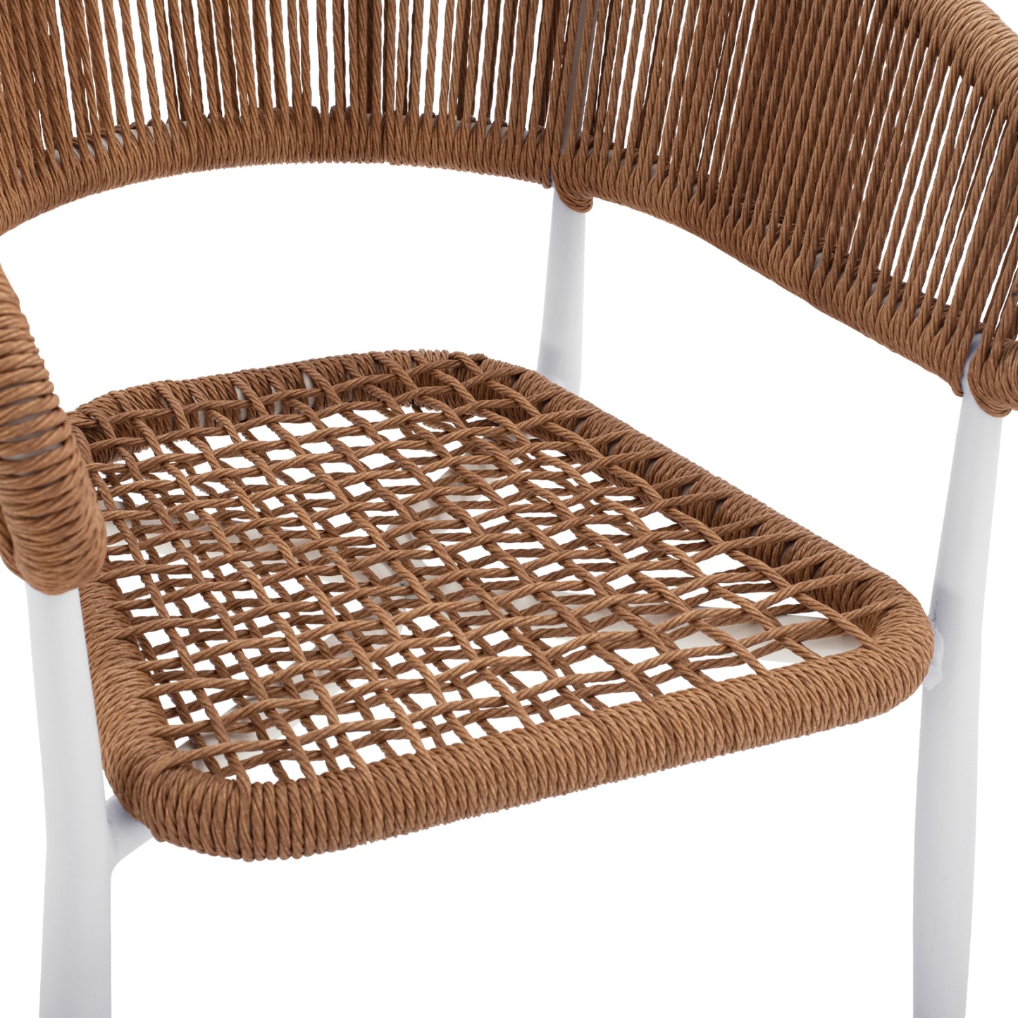 ΠΟΛΥΘΡΟΝΑ ΑΛΟΥΜΙΝΙΟΥ EULO ΛΕΥΚΗ ΣΥΝΘΕΤΙΚΟ RATTAN ΜΠΕΖ 55,5x63,5x78