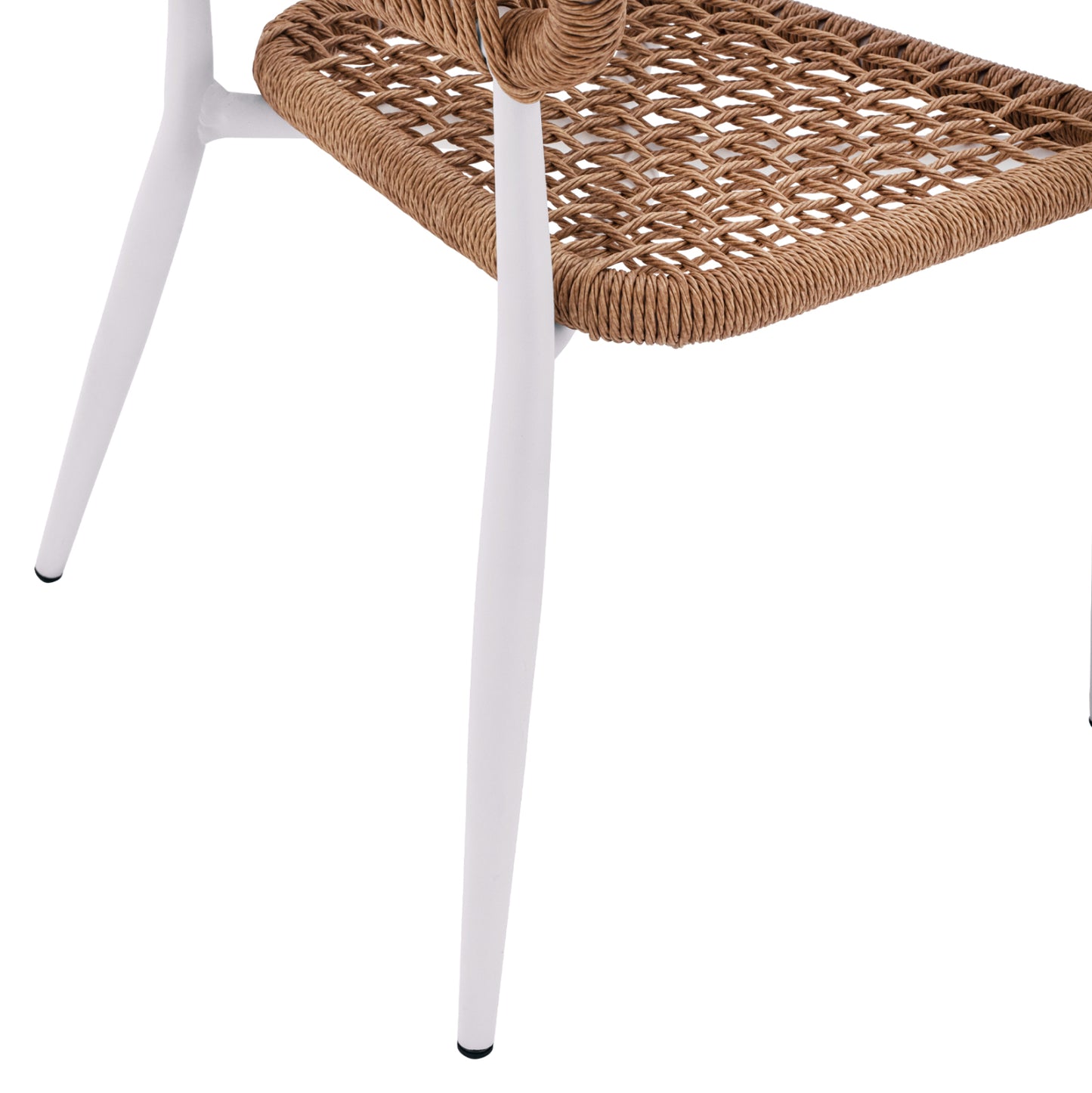 ΠΟΛΥΘΡΟΝΑ ΑΛΟΥΜΙΝΙΟΥ EULO ΛΕΥΚΗ ΣΥΝΘΕΤΙΚΟ RATTAN ΜΠΕΖ 55,5x63,5x78