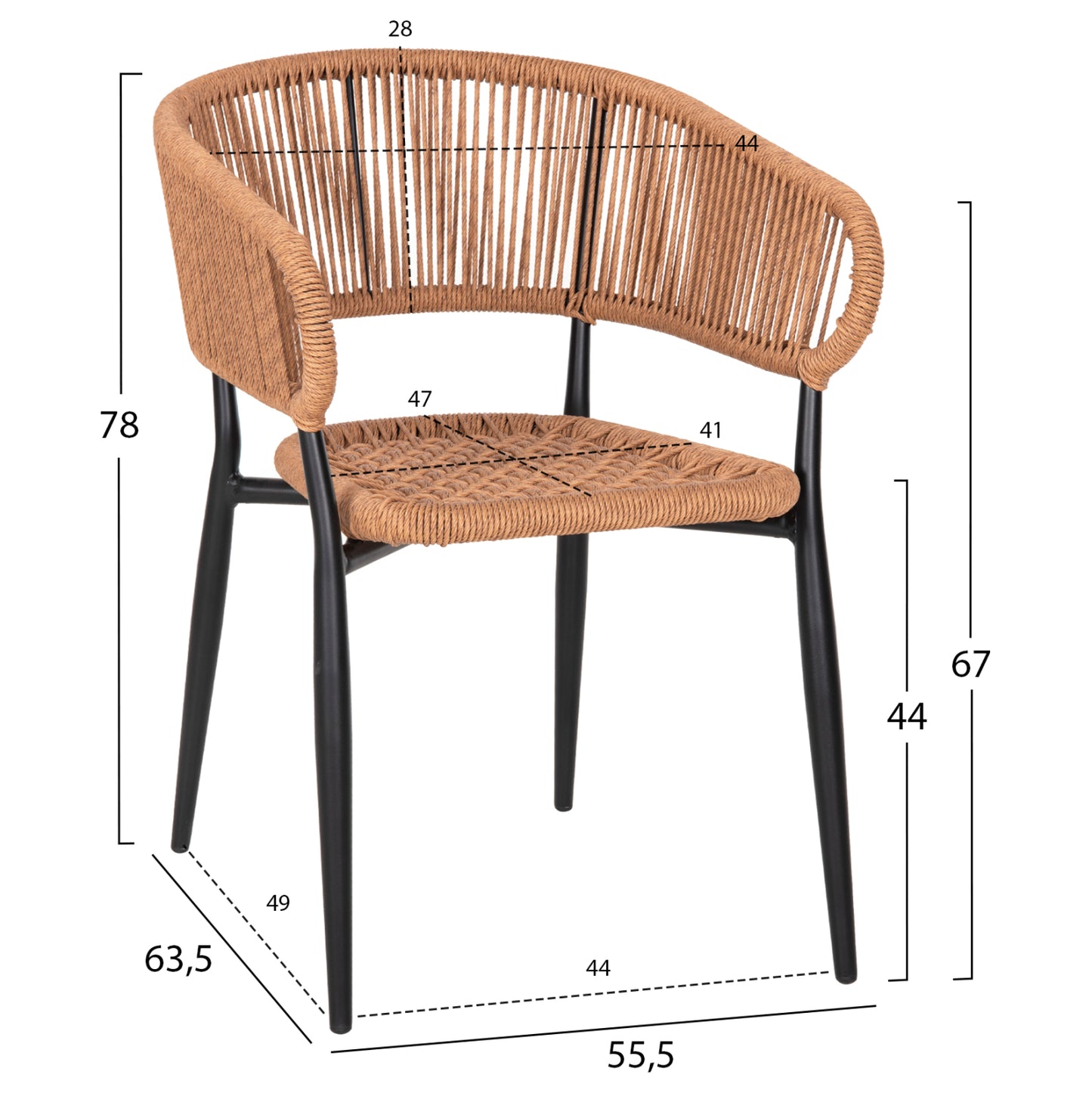ΠΟΛΥΘΡΟΝΑ ΑΛΟΥΜΙΝΙΟΥ EULO ΜΑΥΡΗ ΣΥΝΘΕΤΙΚΟ RATTAN ΜΠΕΖ 55,5x63,5x78