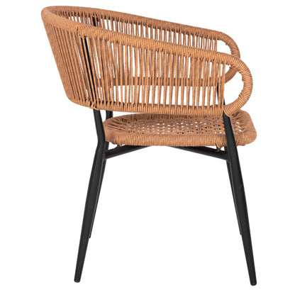 ΠΟΛΥΘΡΟΝΑ ΑΛΟΥΜΙΝΙΟΥ EULO ΜΑΥΡΗ ΣΥΝΘΕΤΙΚΟ RATTAN ΜΠΕΖ 55,5x63,5x78
