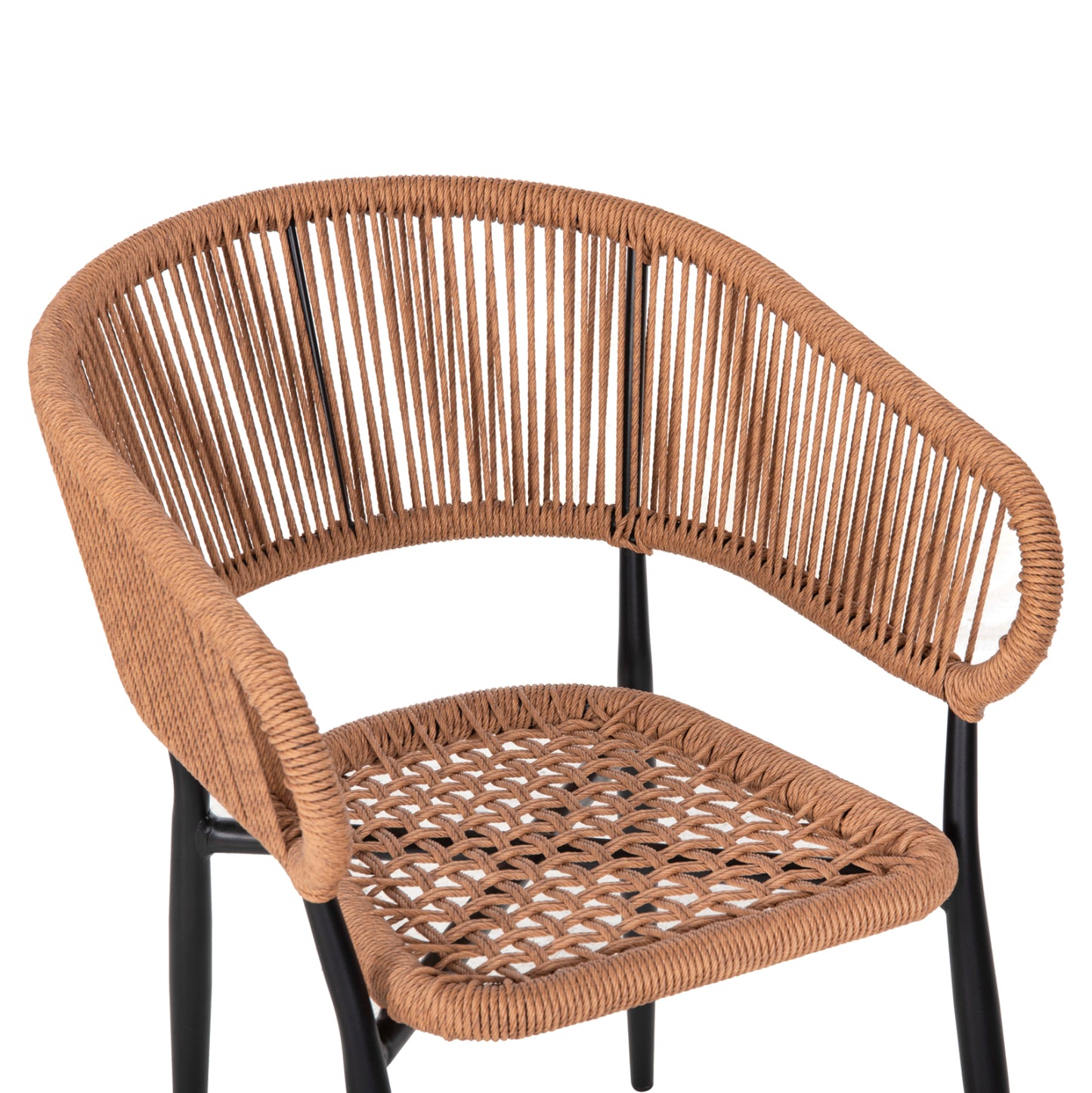 ΠΟΛΥΘΡΟΝΑ ΑΛΟΥΜΙΝΙΟΥ EULO ΜΑΥΡΗ ΣΥΝΘΕΤΙΚΟ RATTAN ΜΠΕΖ 55,5x63,5x78