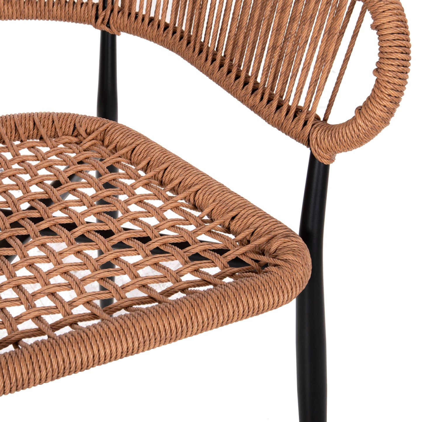 ΠΟΛΥΘΡΟΝΑ ΑΛΟΥΜΙΝΙΟΥ EULO ΜΑΥΡΗ ΣΥΝΘΕΤΙΚΟ RATTAN ΜΠΕΖ 55,5x63,5x78
